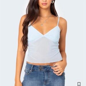 Edikted blue mesh top